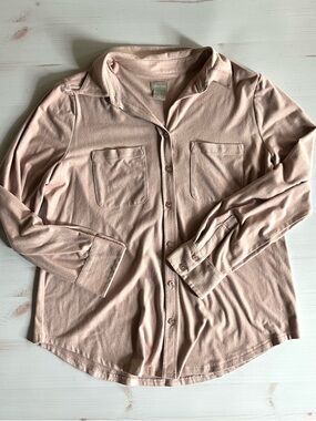 Chico's Dusty Blush - FAUX SUEDE shirt